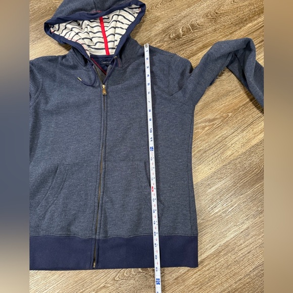 Tommy Hilfiger Navy Hoodie Jacket Y2K style Preppy sz:S/P - Picture 3 of 7